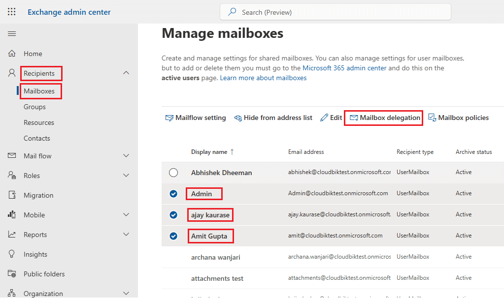 Recipients-mailboxes
